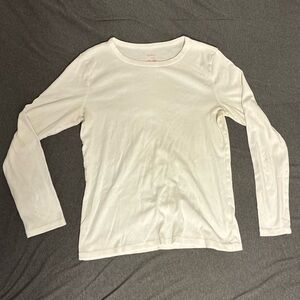 White Long Sleeve Shirt - size L